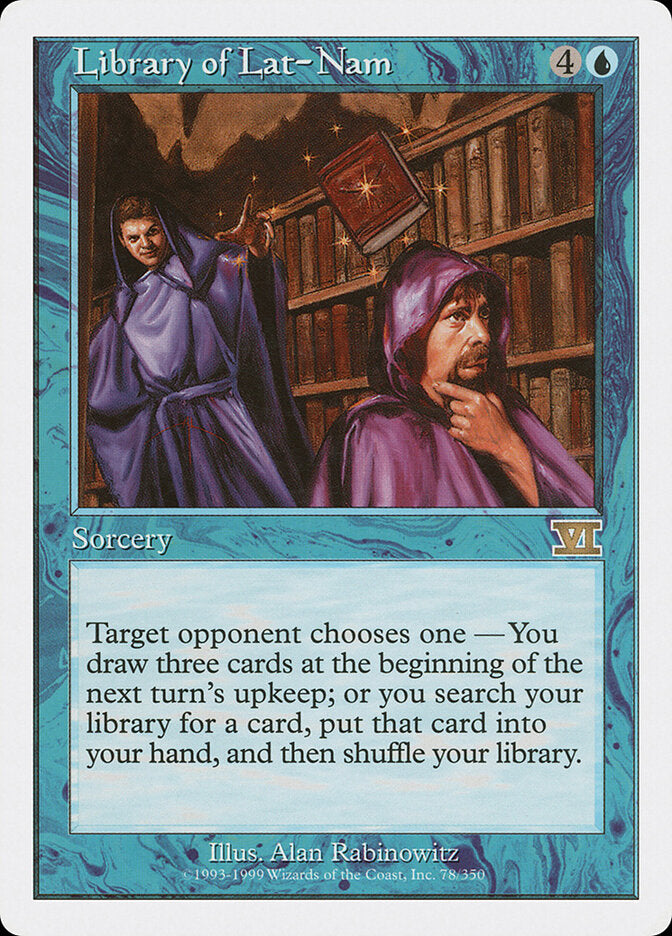 Library of Lat-Nam – Rare Magic: The Gathering card from Classic Sixth Edition (#78)
