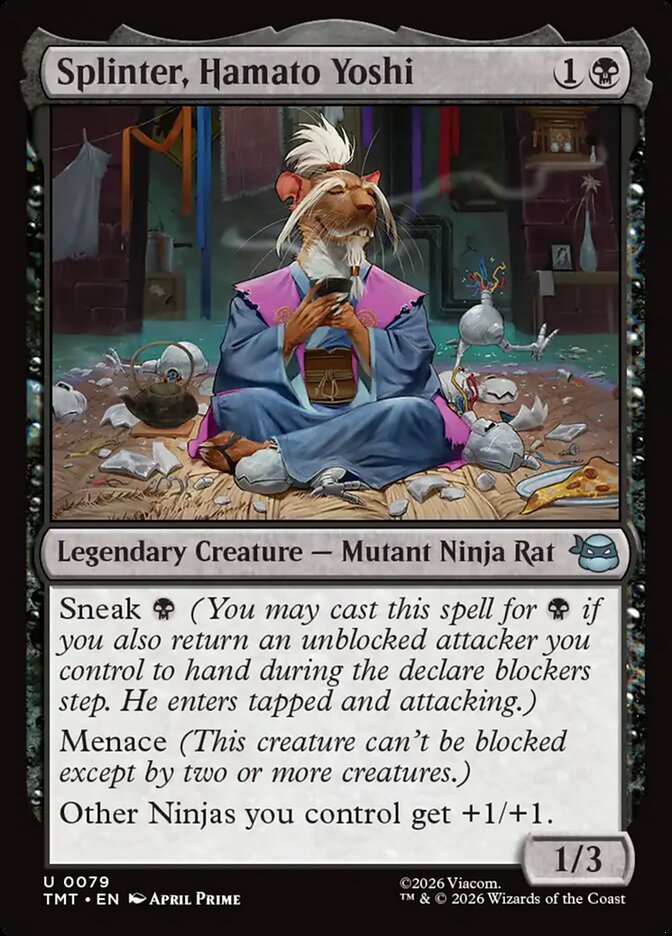 Splinter, Hamato Yoshi – Uncommon Magic: The Gathering card from Teenage Mutant Ninja Turtles (#79)