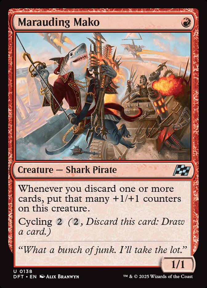 Marauding Mako – Uncommon Magic: The Gathering card from Aetherdrift (#138)