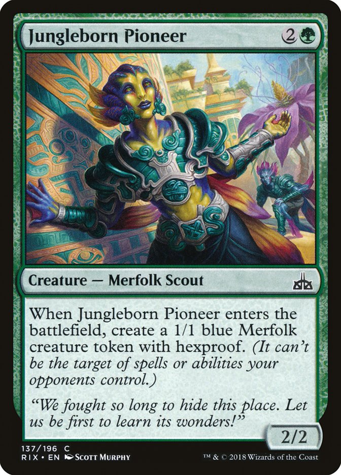 Jungleborn Pioneer – Common Magic: The Gathering card from Rivals of Ixalan (#137)