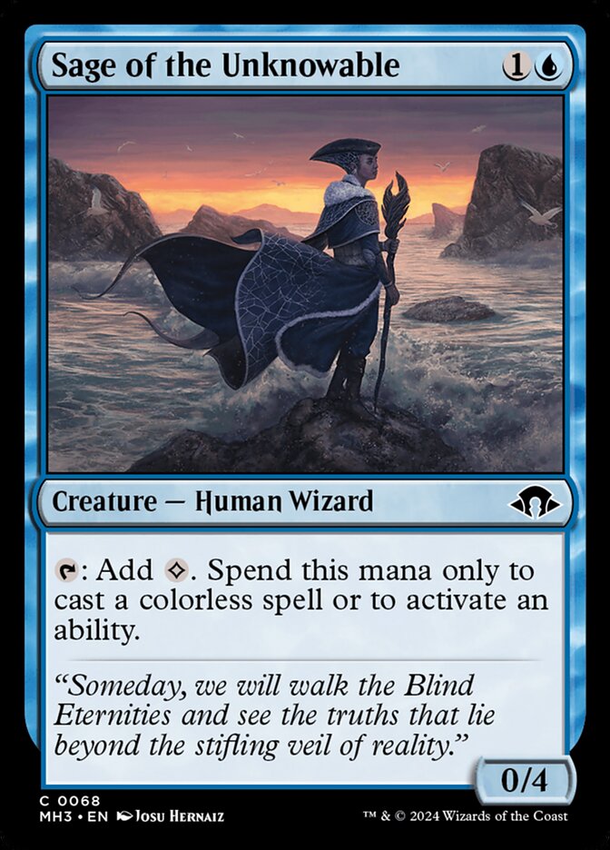 Sage of the Unknowable – Common Magic: The Gathering card from Modern Horizons 3 (#68)