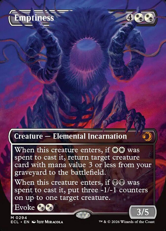 Emptiness – Mythic Magic: The Gathering card from Lorwyn Eclipsed (#294)