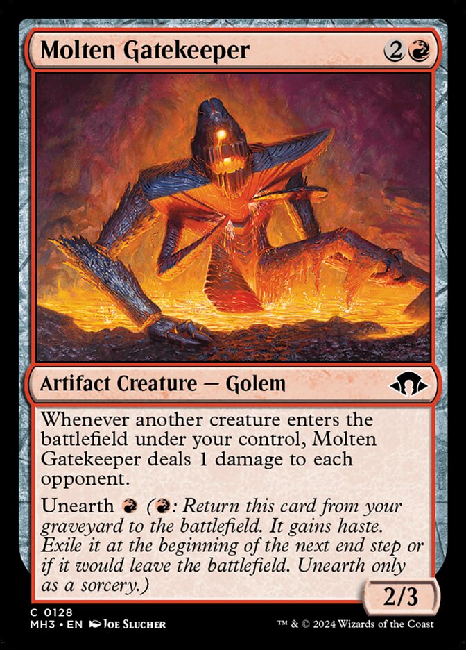 Molten Gatekeeper – Common Magic: The Gathering card from Modern Horizons 3 (#128)