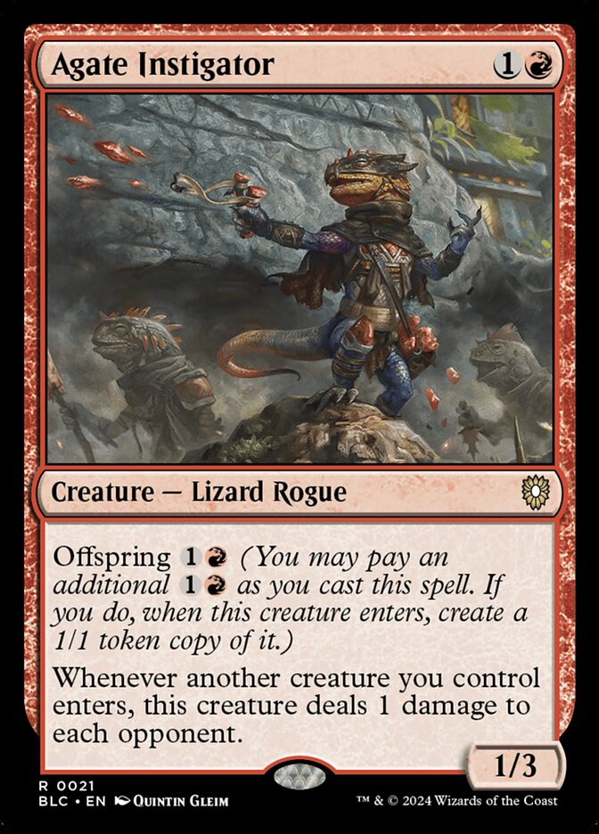 Agate Instigator – Rare Magic: The Gathering card from Bloomburrow Commander (#21)