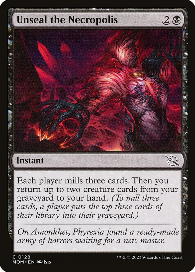 Unseal the Necropolis – Common Magic: The Gathering card from March of the Machine (#128)