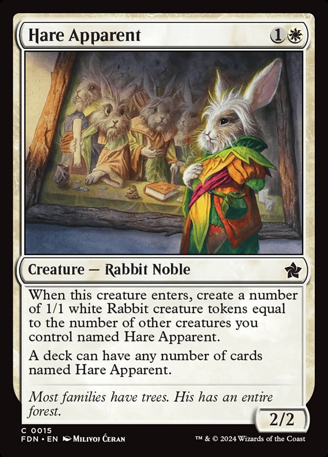 Hare Apparent – Common Magic: The Gathering card from Foundations (#15)
