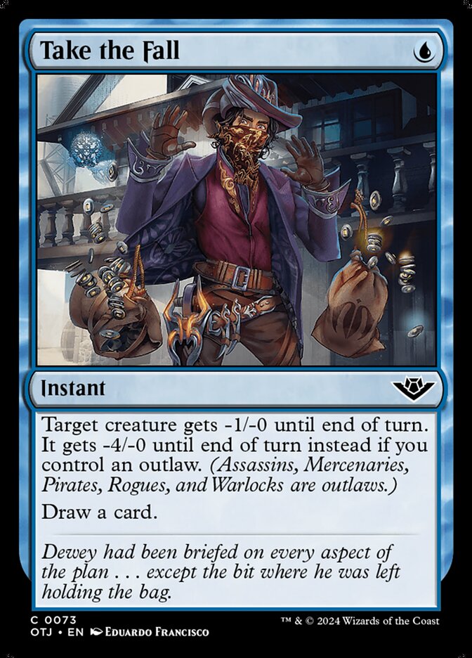 Take the Fall – Common Magic: The Gathering card from Outlaws of Thunder Junction (#73)