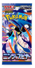 Pokémon trading card game pack featuring Ninjaspinner with Japanese text and a Pokémon logo.
