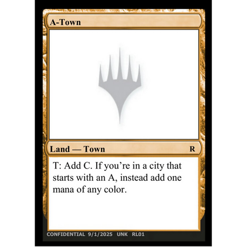 A-Town (UNK RL01e) — Moore Collectables UK