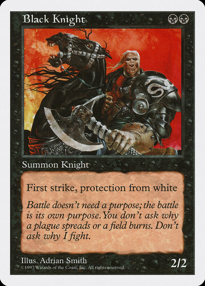 Black Knight – Uncommon Magic: The Gathering card from Fifth Edition (#143)