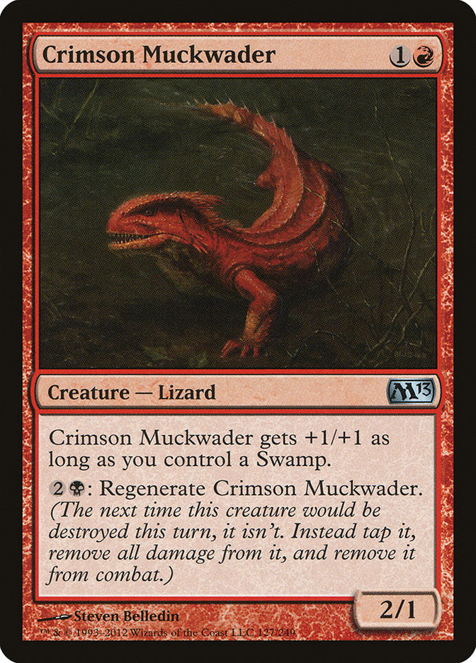 Crimson Muckwader – Uncommon Magic: The Gathering card from Magic 2013 (#127)