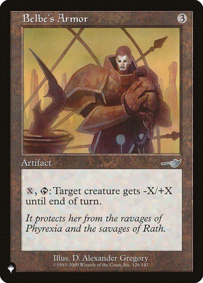 Belbe's Armor – Uncommon Magic: The Gathering card from The List (#NEM-126)