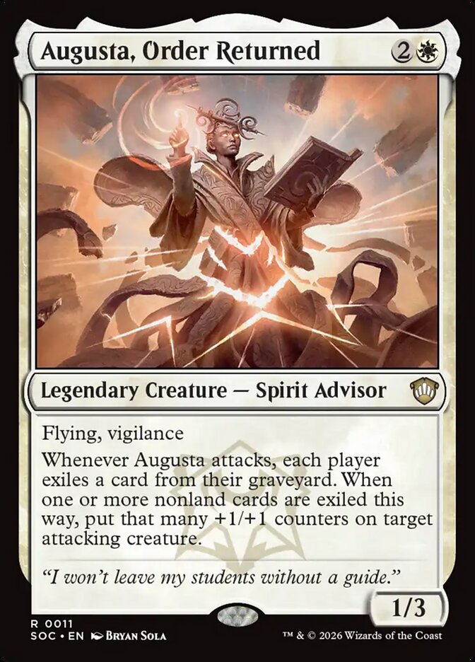 Augusta, Order Returned – Rare Magic: The Gathering card from Secrets of Strixhaven Commander (#11)