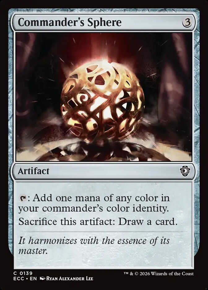 Commander's Sphere – Common Magic: The Gathering card from Lorwyn Eclipsed Commander (#139)