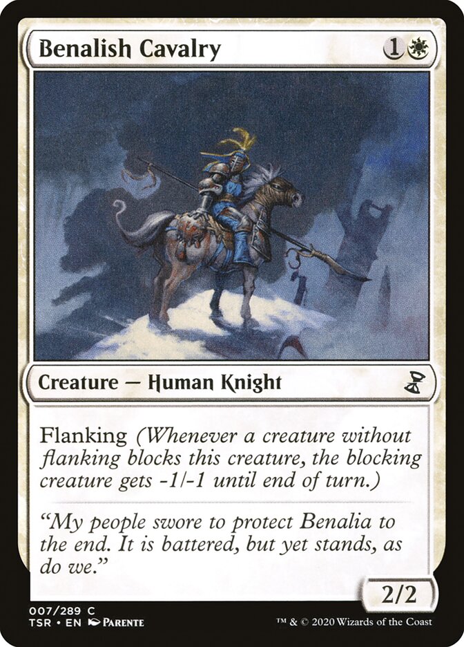 Benalish Cavalry – Common Magic: The Gathering card from Time Spiral Remastered (#7)