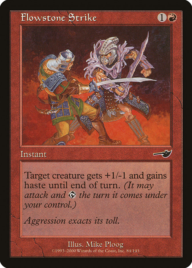 Flowstone Strike – Common Magic: The Gathering card from Nemesis (#84)