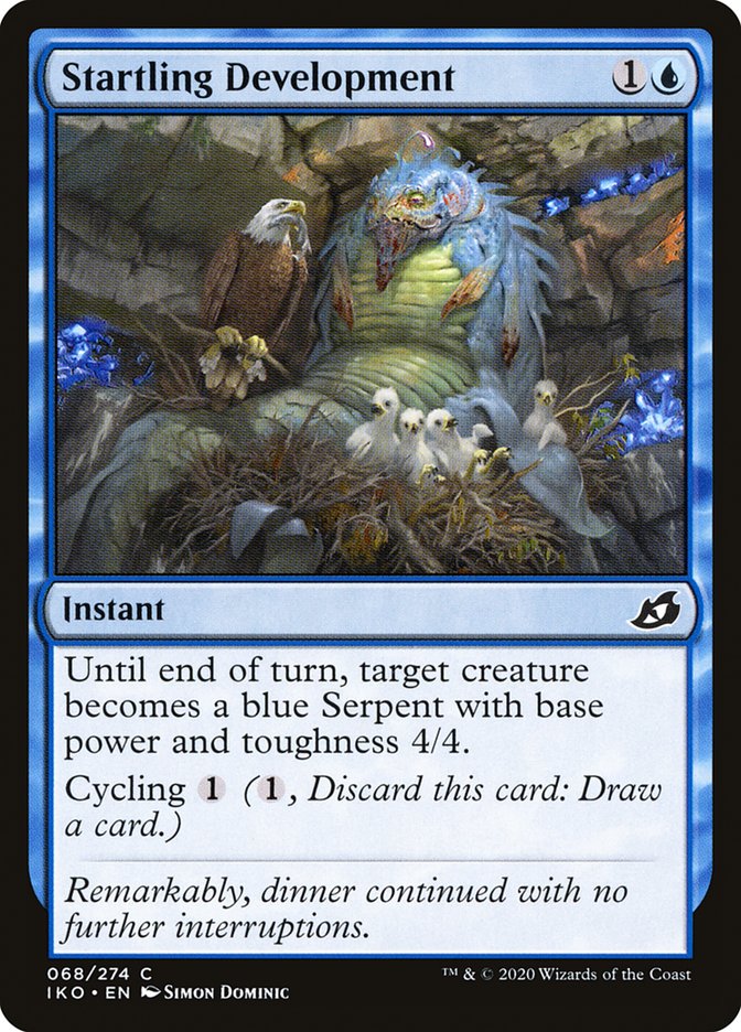 Startling Development – Common Magic: The Gathering card from Ikoria: Lair of Behemoths (#68)