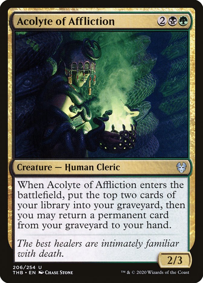 Acolyte of Affliction – Uncommon Magic: The Gathering card from Theros Beyond Death (#206)