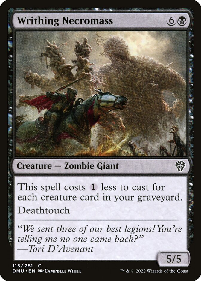 Writhing Necromass – Common Magic: The Gathering card from Dominaria United (#115)
