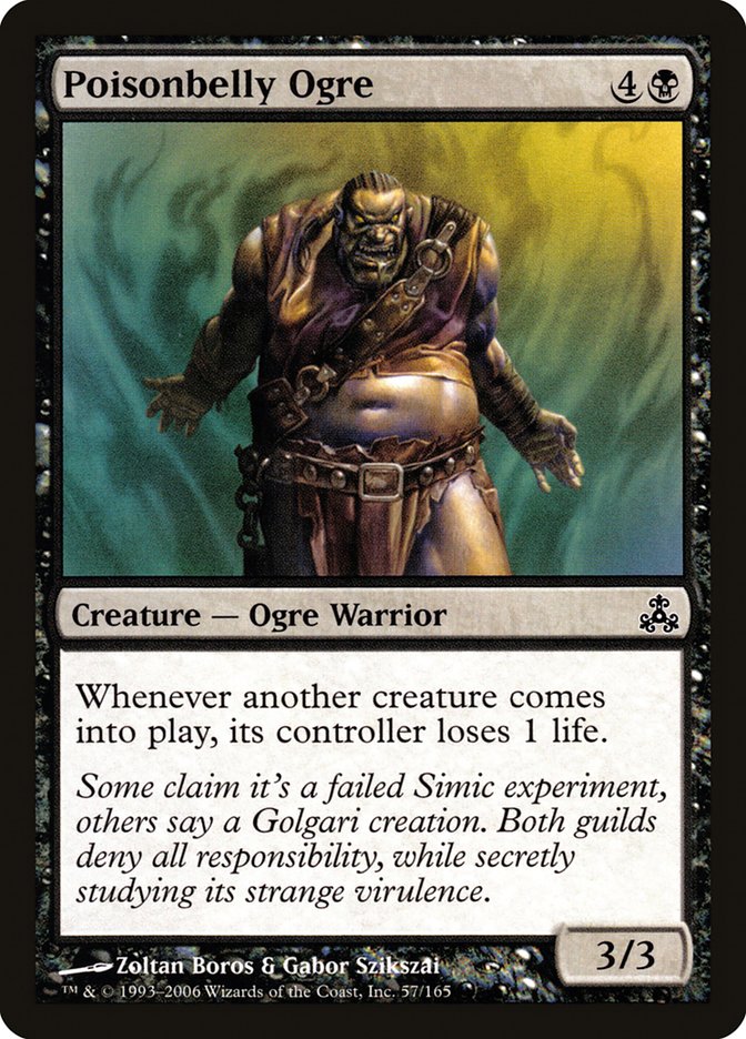 Poisonbelly Ogre – Common Magic: The Gathering card from Guildpact (#57)