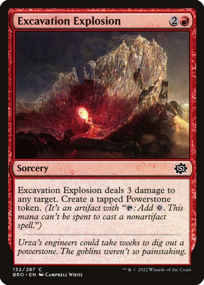 Excavation Explosion – Common Magic: The Gathering card from The Brothers' War (#132)