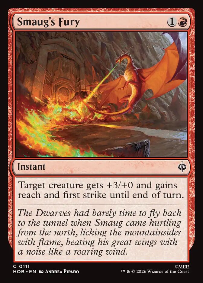 Smaug's Fury – Common Magic: The Gathering card from The Hobbit (#111)