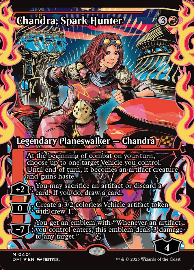 Chandra, Spark Hunter – Mythic Magic: The Gathering card from Aetherdrift (#401)