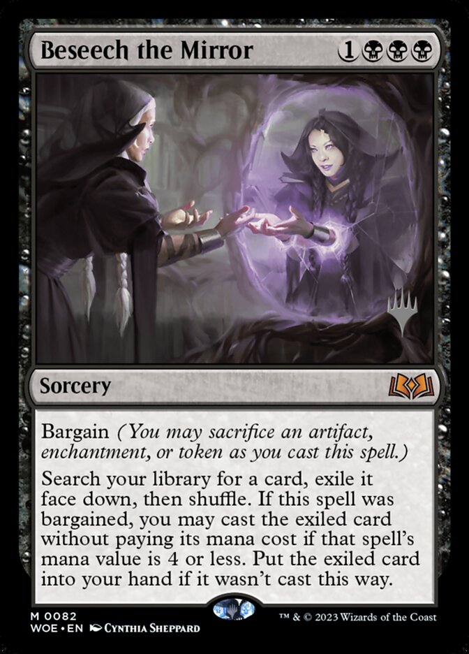 Beseech the Mirror – Mythic Magic: The Gathering card from Wilds of Eldraine Promos (#82p)