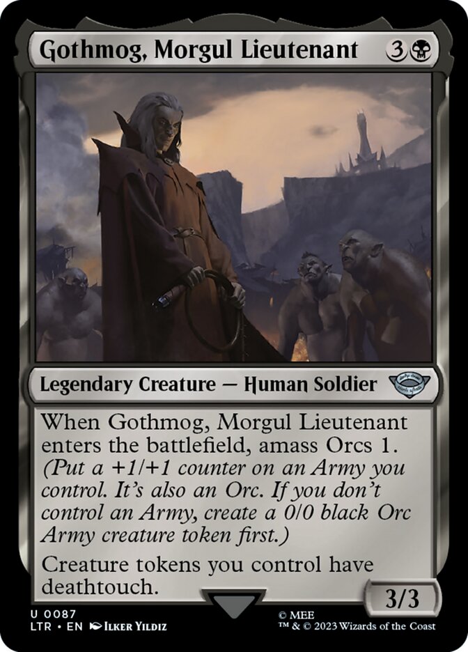 Gothmog, Morgul Lieutenant – Uncommon Magic: The Gathering card from The Lord of the Rings: Tales of Middle-earth (#87)