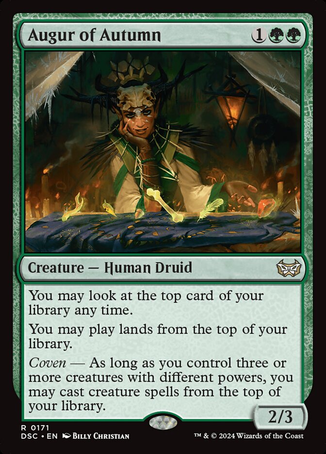 Augur of Autumn – Rare Magic: The Gathering card from Duskmourn: House of Horror Commander (#171)