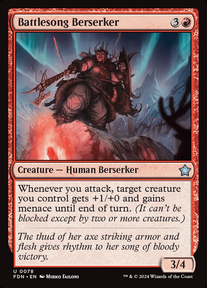 Battlesong Berserker – Uncommon Magic: The Gathering card from Foundations (#78)