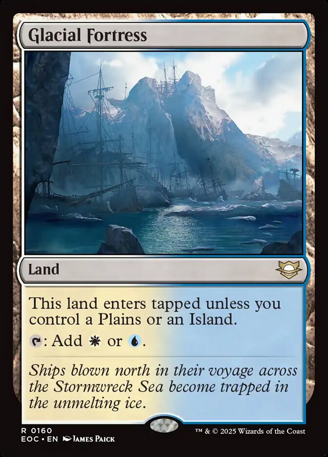Glacial Fortress – Rare Magic: The Gathering card from Edge of Eternities Commander (#160)