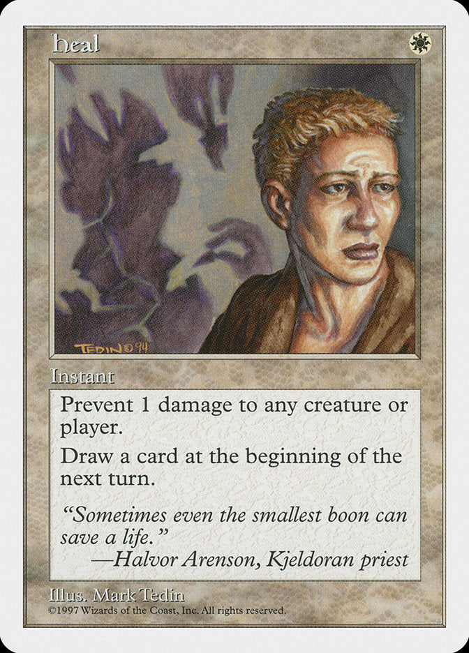 Heal – Common Magic: The Gathering card from Fifth Edition (#32)