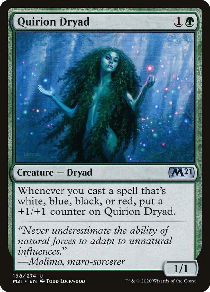 Quirion Dryad – Uncommon Magic: The Gathering card from Core Set 2021 (#198)