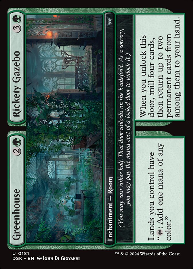 Greenhouse // Rickety Gazebo – Uncommon Magic: The Gathering card from Duskmourn: House of Horror (#181)