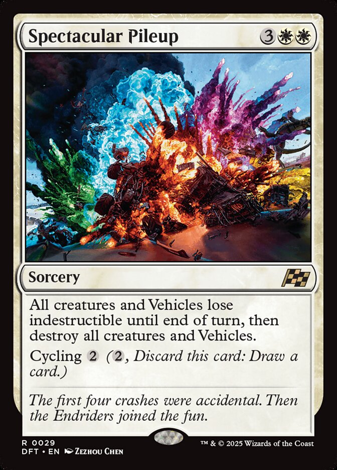 Spectacular Pileup – Rare Magic: The Gathering card from Aetherdrift (#29)