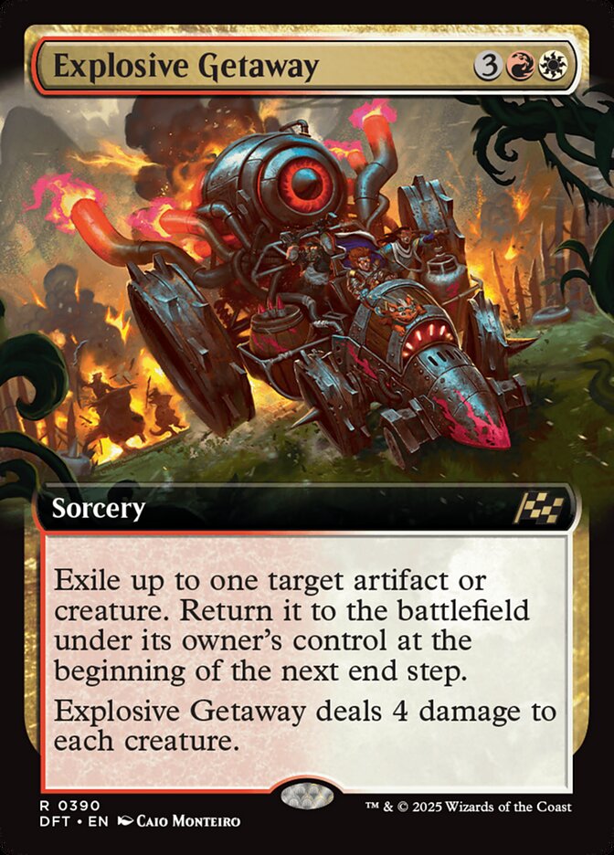 Explosive Getaway – Rare Magic: The Gathering card from Aetherdrift (#390)