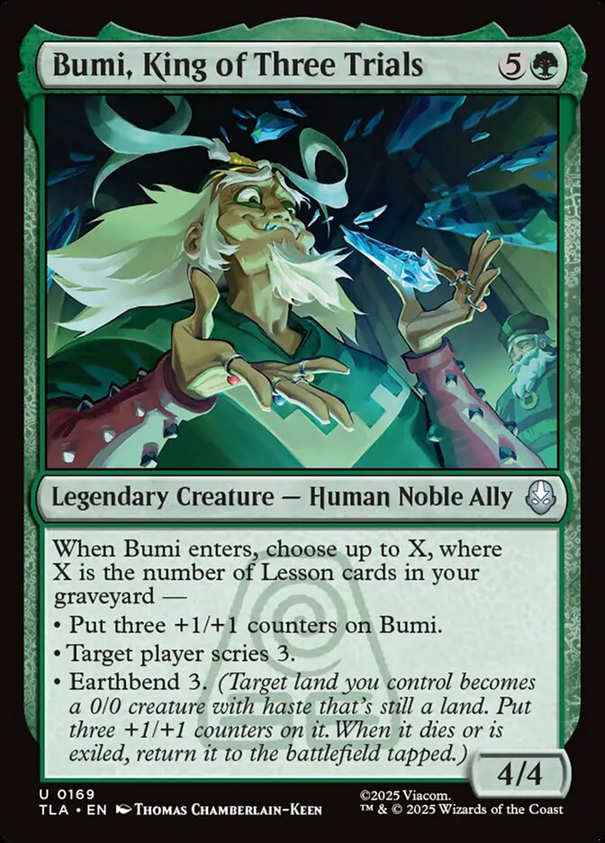 Bumi, King of Three Trials – Uncommon Magic: The Gathering card from Avatar: The Last Airbender (#169)