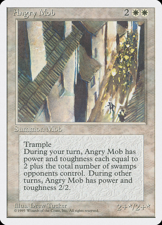 Angry Mob – Uncommon Magic: The Gathering card from Fourth Edition (#3)