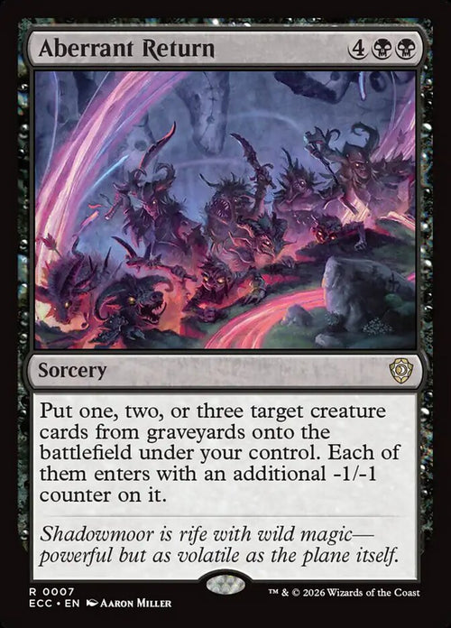 Aberrant Return – Rare Magic: The Gathering card from Lorwyn Eclipsed Commander (#7)