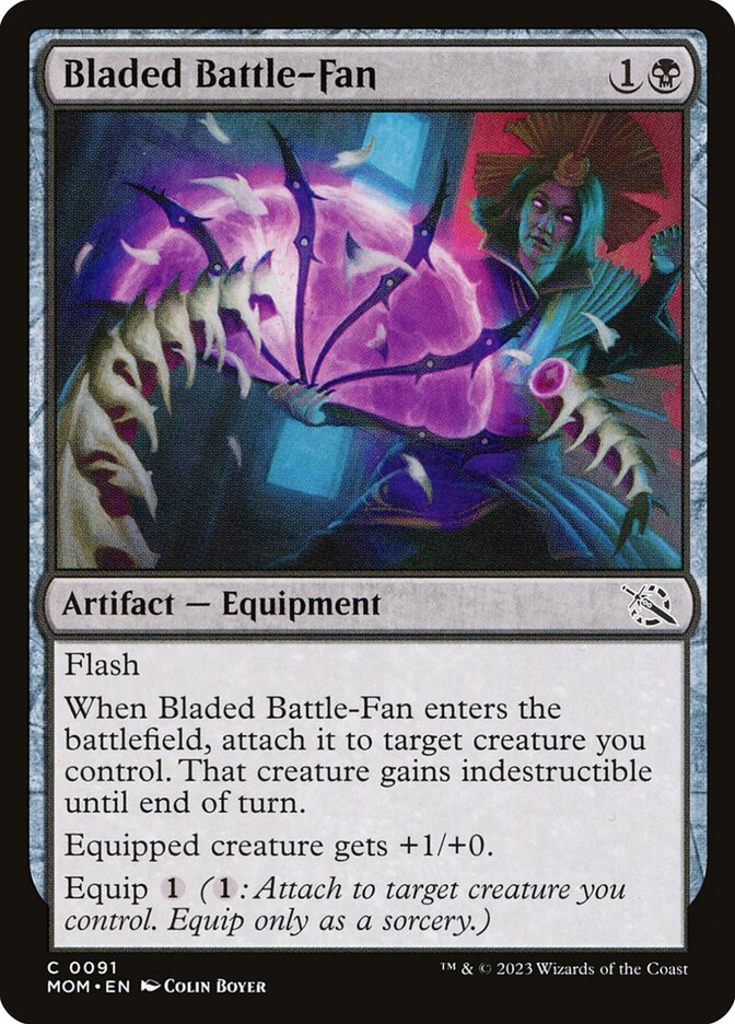 Bladed Battle-Fan – Common Magic: The Gathering card from March of the Machine (#91)