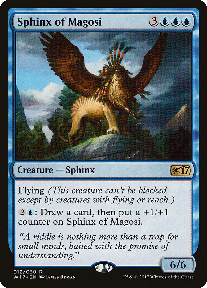 Sphinx of Magosi – Rare Magic: The Gathering card from Welcome Deck 2017 (#12)