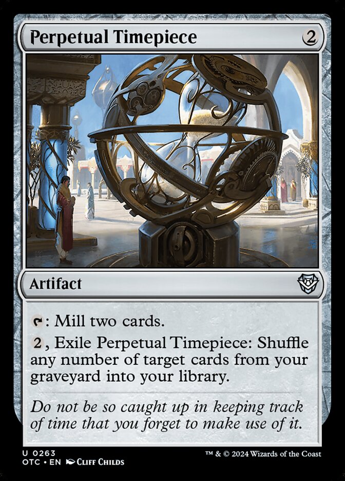 Perpetual Timepiece – Uncommon Magic: The Gathering card from Outlaws of Thunder Junction Commander (#263)
