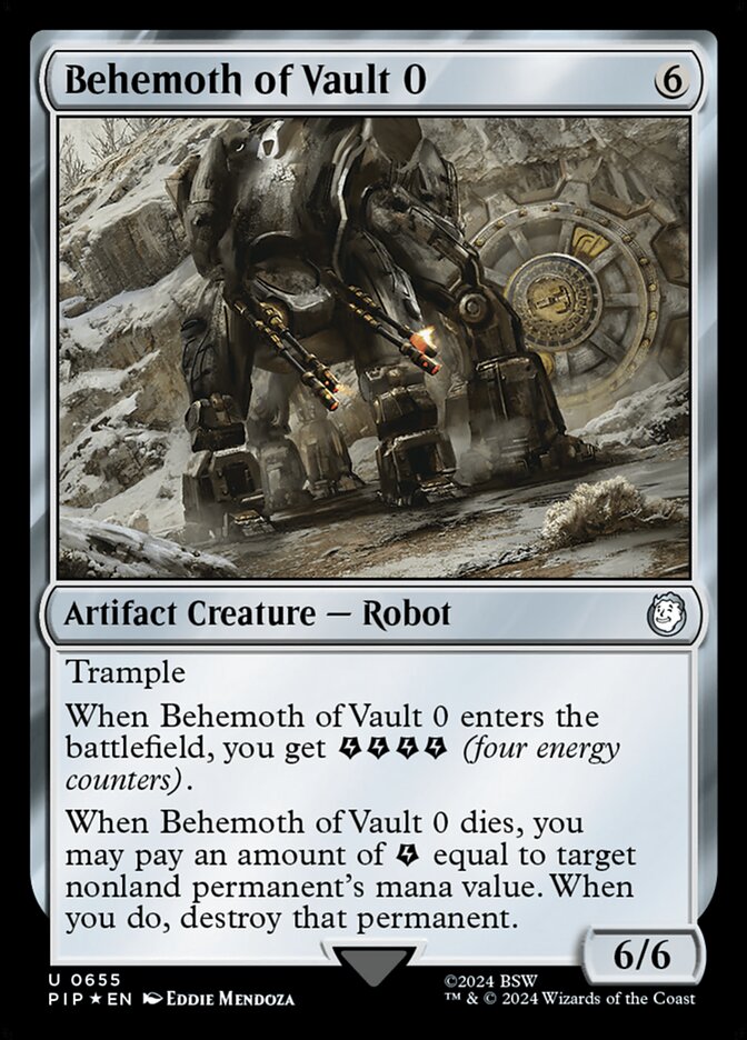 Behemoth of Vault 0 – Uncommon Magic: The Gathering card from Fallout (#655)