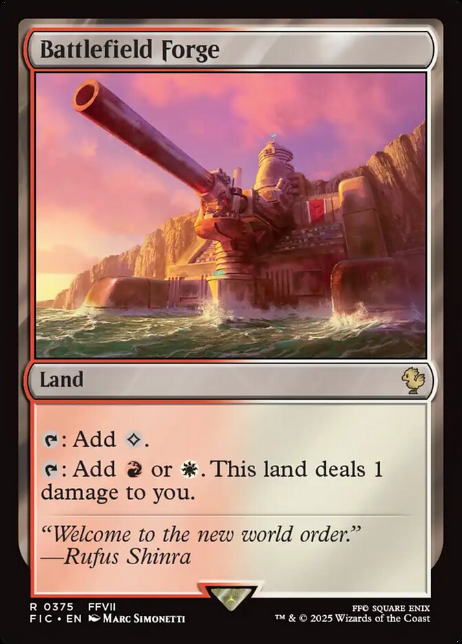 Battlefield Forge – Rare Magic: The Gathering card from Final Fantasy Commander (#375)