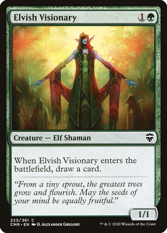 Elvish Visionary – Common Magic: The Gathering card from Commander Legends (#223)