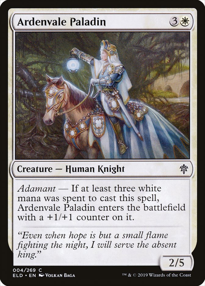 Ardenvale Paladin – Common Magic: The Gathering card from Throne of Eldraine (#4)