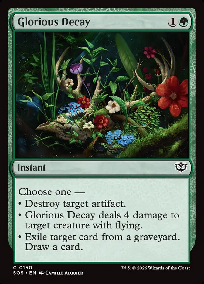 Glorious Decay – Common Magic: The Gathering card from Secrets of Strixhaven (#150)