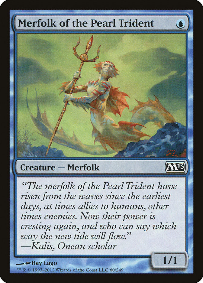 Merfolk of the Pearl Trident – Common Magic: The Gathering card from Magic 2013 (#60)