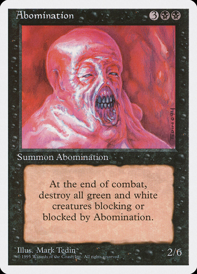 Abomination – Uncommon Magic: The Gathering card from Fourth Edition (#117)